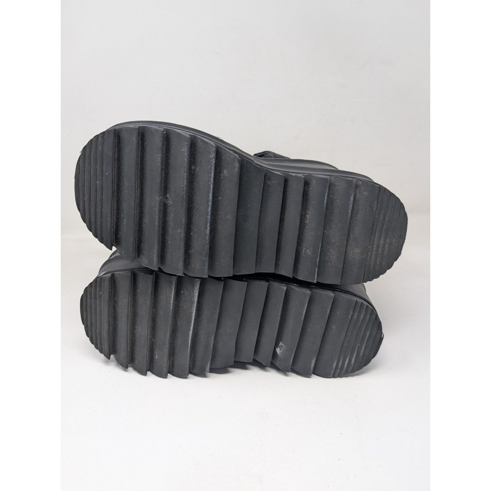 Demonia Black Platform Chain Heart Sandals - Picture 8 of 11